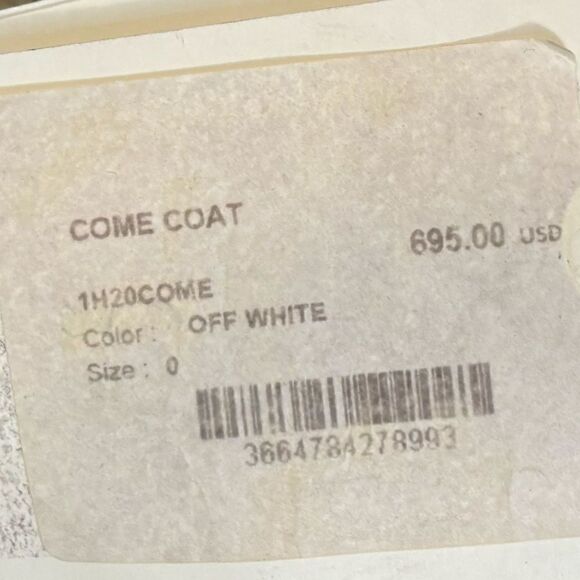 NWT Ba&Sh Come Wool White Tranch Coat Black Leather Belt Size XS - Picture 12 of 16